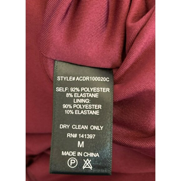ASTR The Label Women's Burgundy Rib Velvet Lanita Wrap Dress Medium Holiday NWOT - Picture 5 of 6